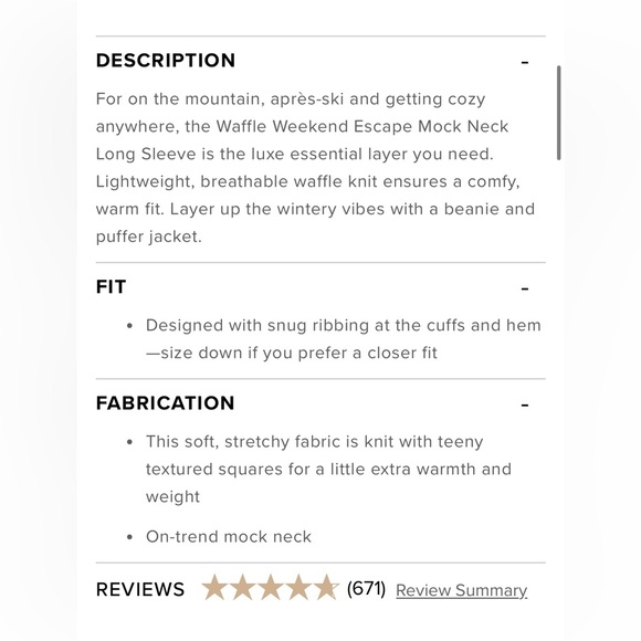 ALO Waffle Weekend Escape Mock Neck Long Sleeve Size Large Espresso Brown - Picture 12 of 12